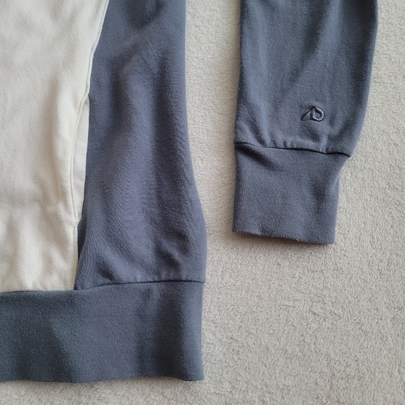 Nike | Athletic Cotton Stretch Full Zip Jacket EUC Blue & Cream Mock Neck XL - Picture 11 of 13